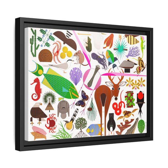 Charley Harper Florida Keys Framed Giclee On Canvas Wall Art