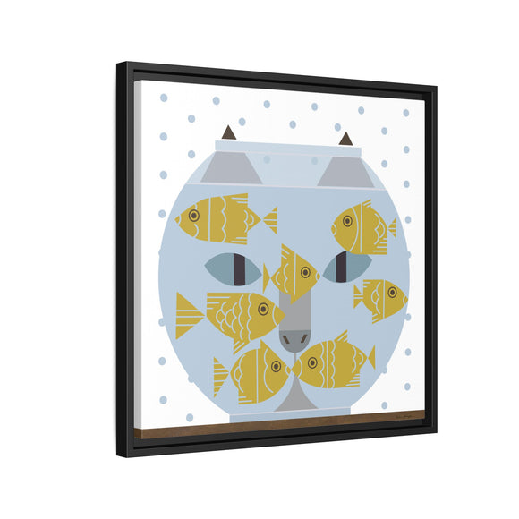 Fishful Thinking Edie Harper Framed Giclee Print on Stretched Canvas