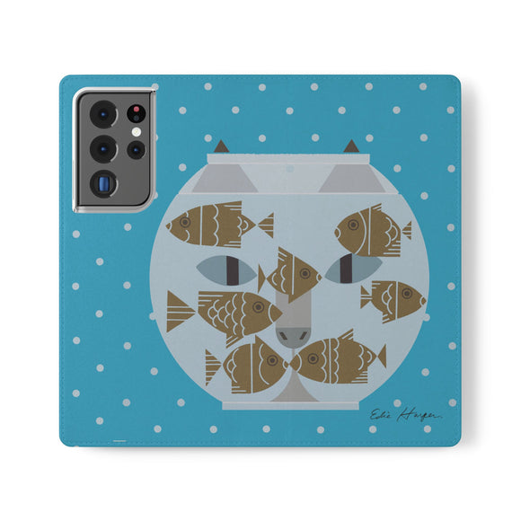 Edie Harper Fishful Thinking Phone Folio Iphone and Galaxy