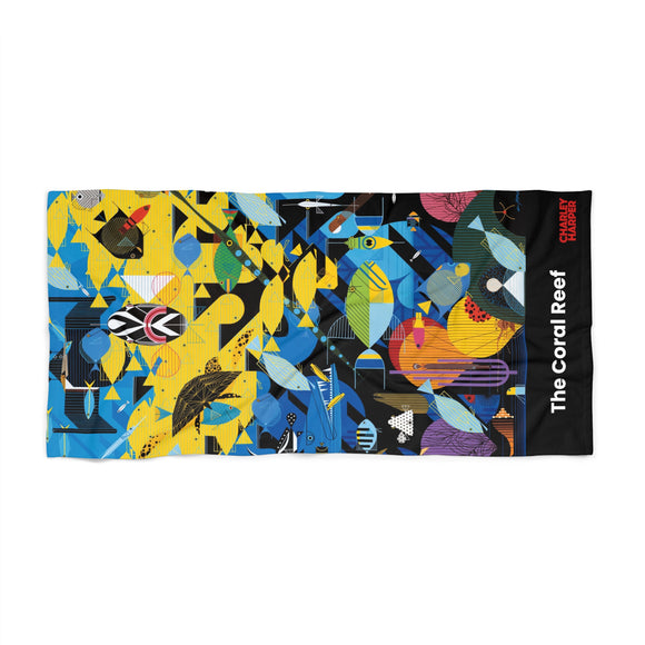 Charley Harper The Coral Reef National Park Beach Towel