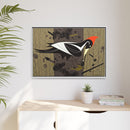 Ivory Billed Woodpecker Charley Harper Framed Giclee Print on Stretched on Canvas-35