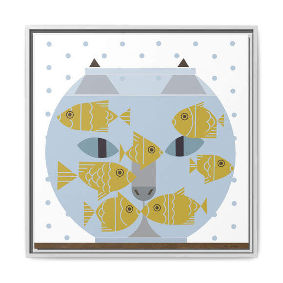 Fishful Thinking Edie Harper Framed Giclee Print on Stretched Canvas