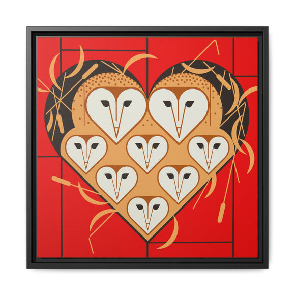 Vowlentine Charley Harper Framed Giclee Print on Stretched Canvas