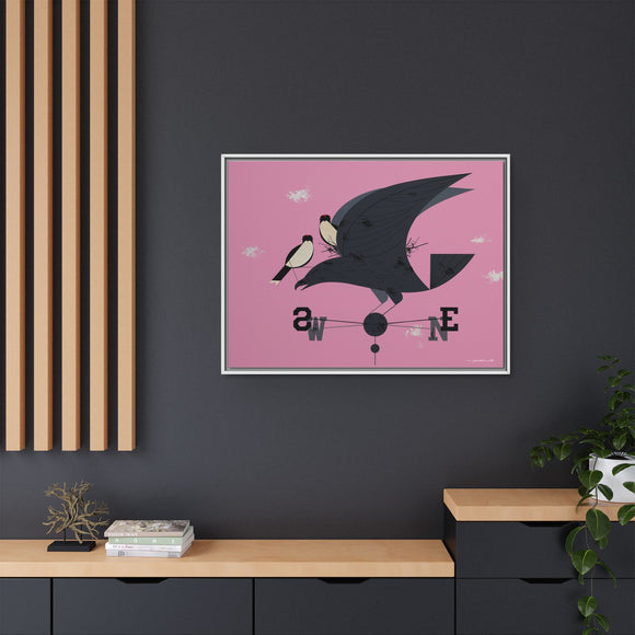 Eastern Kingbird Charley Harper Giclee on Matte Stretched Canvas