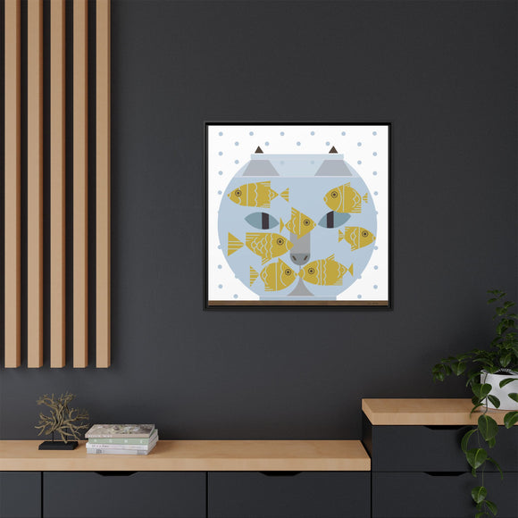 Fishful Thinking Edie Harper Framed Giclee Print on Stretched Canvas
