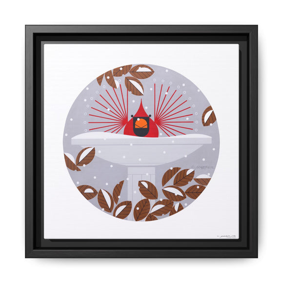B-r-r-r-r-rdbath Charley Harper Framed Giclee Print on Stretched Canvas