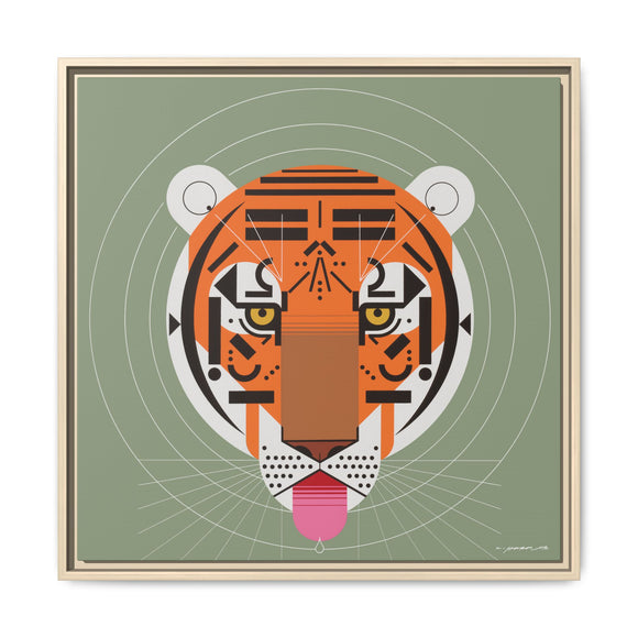 Cool Carnivore Charley Harper Giclee Framed Stretched On Canvas Print