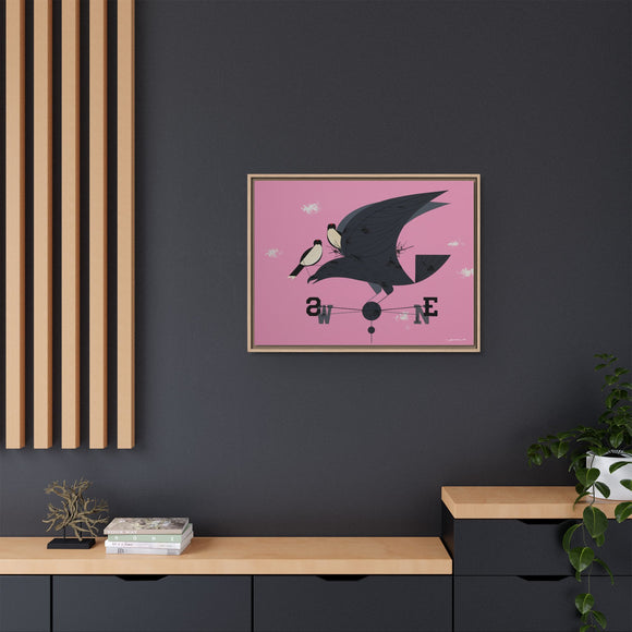 Eastern Kingbird Charley Harper Giclee on Matte Stretched Canvas