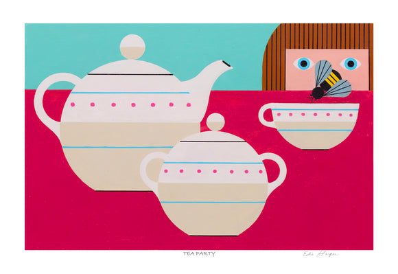Tea Party Edie Harper Giclee Museum Quality Reproduction from Harper Original Archival Art