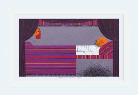 Samson & Delilah Edie Harper Giclee Museum Quality Reproduction from Harper Original Archival Art