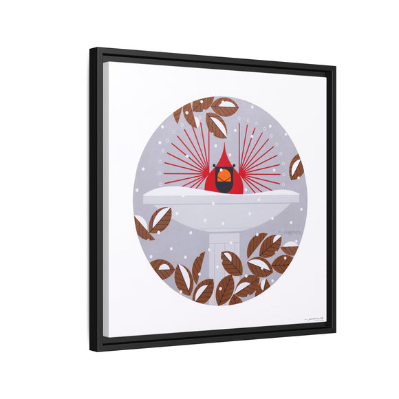 B-r-r-r-r-rdbath Charley Harper Framed Giclee Print on Stretched Canvas