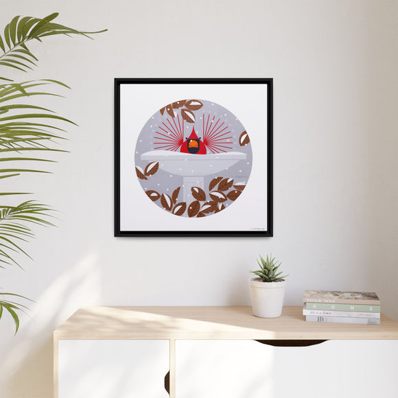B-r-r-r-r-rdbath Charley Harper Framed Giclee Print on Stretched Canvas