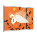 Snowy Egret Charley Harper Framed Giclee Print on Stretched Canvas-33