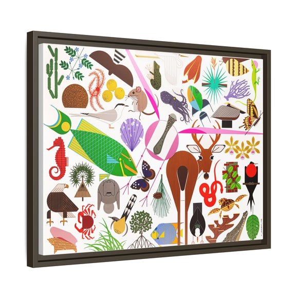 Charley Harper Florida Keys Framed Giclee On Canvas Wall Art