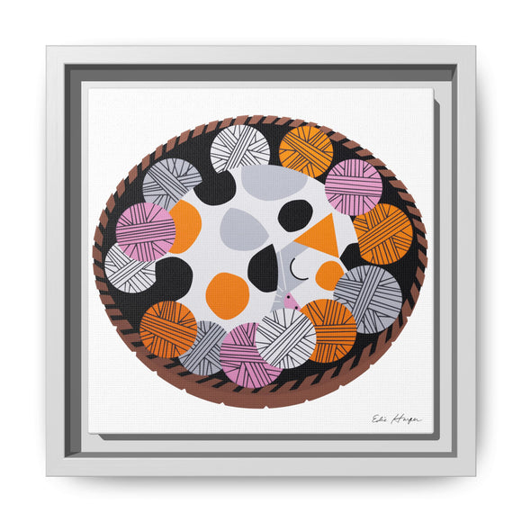 Kittens n' Knittens Edie Harper Framed Giclee Print on Stretched Canvas