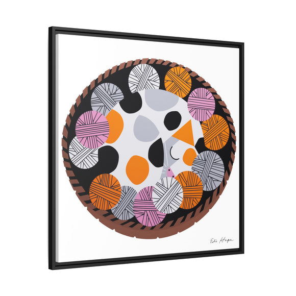 Kittens n' Knittens Edie Harper Framed Giclee Print on Stretched Canvas