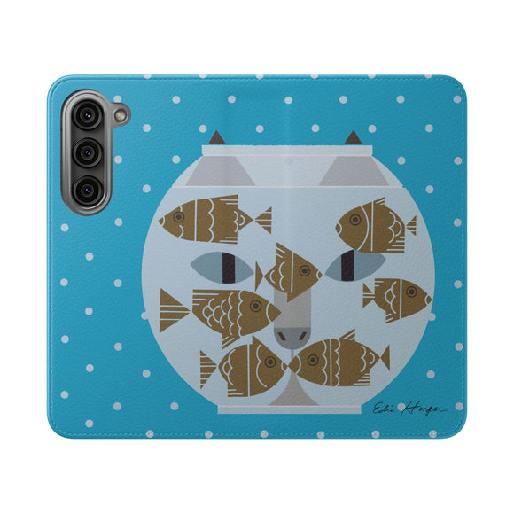 Edie Harper Fishful Thinking Phone Folio Iphone and Galaxy