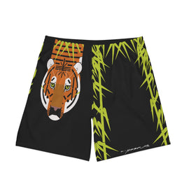 Charley Harper Tiger Men's Elastic Beach Shorts - 0