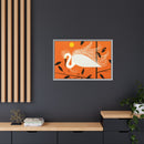 Snowy Egret Charley Harper Framed Giclee Print on Stretched Canvas-35