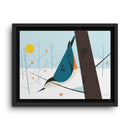 White-Breasted Nuthatch Charley Harper Giclee on Matte Stretched Canvas-3