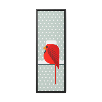 Cool Cardinal Charley Harper Framed Giclee Print Stretched On Canvas