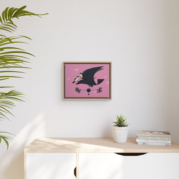 Eastern Kingbird Charley Harper Giclee on Matte Stretched Canvas