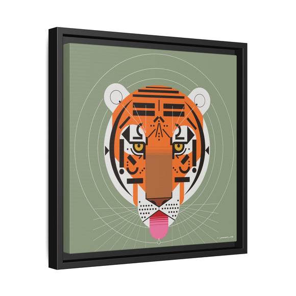 Cool Carnivore Charley Harper Giclee Framed Stretched On Canvas Print