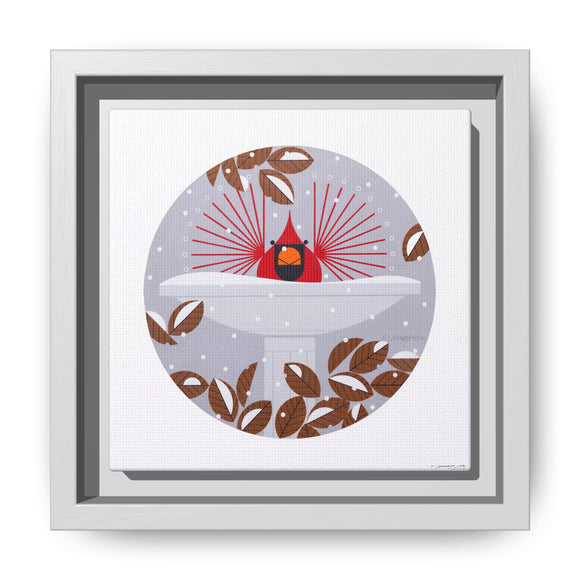 B-r-r-r-r-rdbath Charley Harper Framed Giclee Print on Stretched Canvas