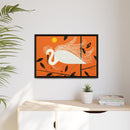 Snowy Egret Charley Harper Framed Giclee Print on Stretched Canvas-52