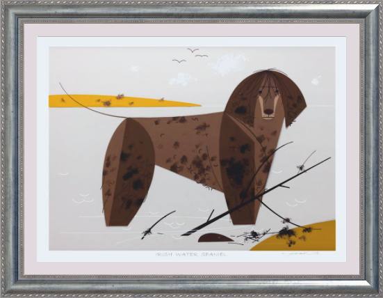 Irish Water Spaniel Museum Quality Reproduction Giclee Print Of Archival Harper Original