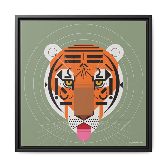 Cool Carnivore Charley Harper Giclee Framed Stretched On Canvas Print