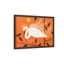 Snowy Egret Charley Harper Framed Giclee Print on Stretched Canvas-60