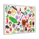 Charley Harper Florida Keys Framed Giclee On Canvas Wall Art-22