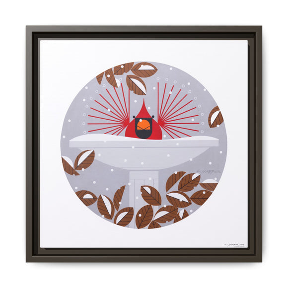B-r-r-r-r-rdbath Charley Harper Framed Giclee Print on Stretched Canvas