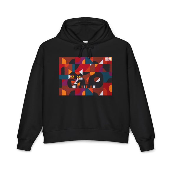 Crazy Cat Crazy Quilt Edie Harper Women's Organic Mid-Weight Nora Hoodie