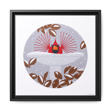 B-r-r-r-r-rdbath Charley Harper Framed Giclee Print on Stretched Canvas
