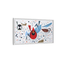 Charley Harper Birdfeeders Framed Giclee Stretched on Canvas Print Wall Art-Minimal Realism Style Wildlife With Cardinals & Blue Jays-30