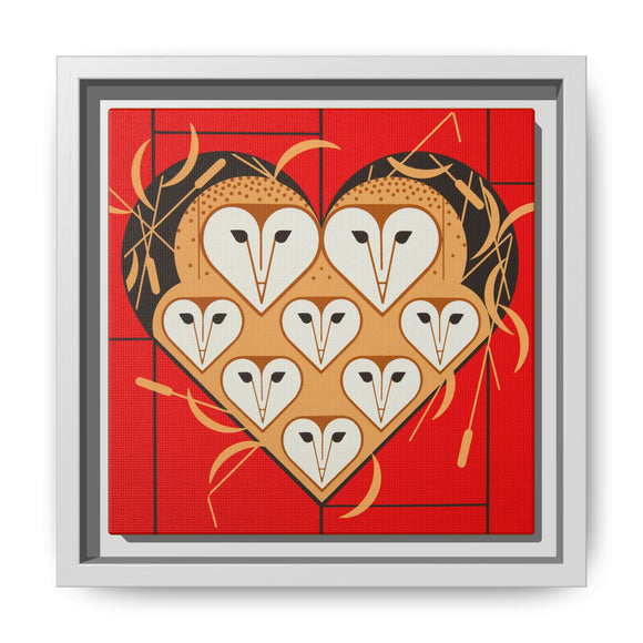 Vowlentine Charley Harper Framed Giclee Print on Stretched Canvas