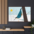 White-Breasted Nuthatch Charley Harper Giclee on Matte Stretched Canvas-103