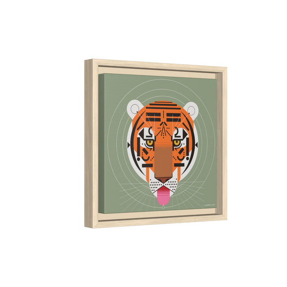 Cool Carnivore Charley Harper Giclee Framed Stretched On Canvas Print