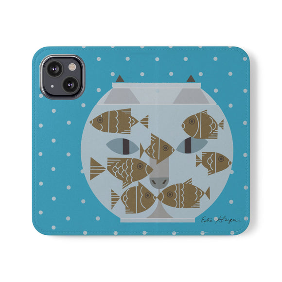 Edie Harper Fishful Thinking Phone Folio Iphone and Galaxy