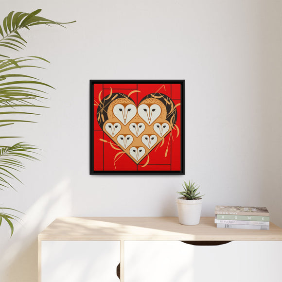 Vowlentine Charley Harper Framed Giclee Print on Stretched Canvas
