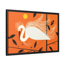 Snowy Egret Charley Harper Framed Giclee Print on Stretched Canvas-21