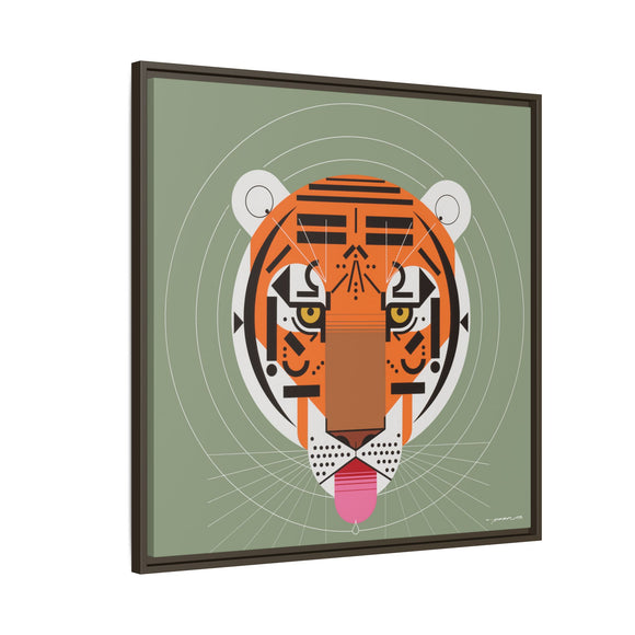Cool Carnivore Charley Harper Giclee Framed Stretched On Canvas Print