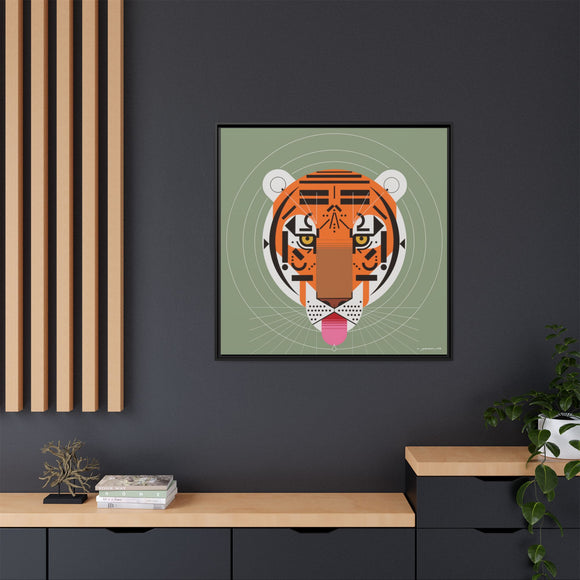 Cool Carnivore Charley Harper Giclee Framed Stretched On Canvas Print