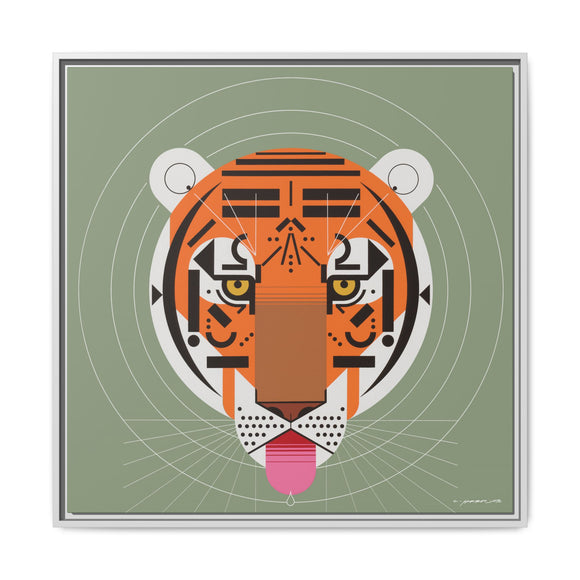 Cool Carnivore Charley Harper Giclee Framed Stretched On Canvas Print