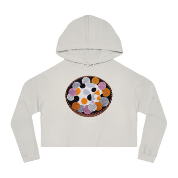 Edie Harper Kitten ’n Knittin’ Cropped Hoodie Hooded Sweatshirt - 0