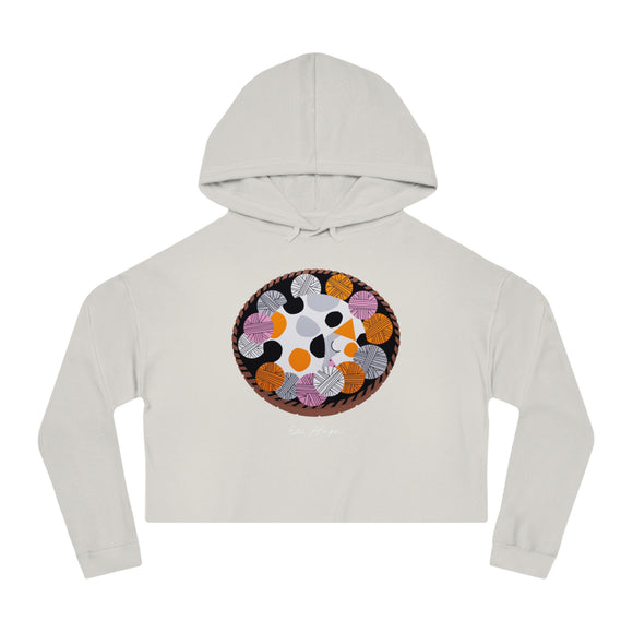 Edie Harper Kitten ’n Knittin’ Cropped Hoodie Hooded Sweatshirt