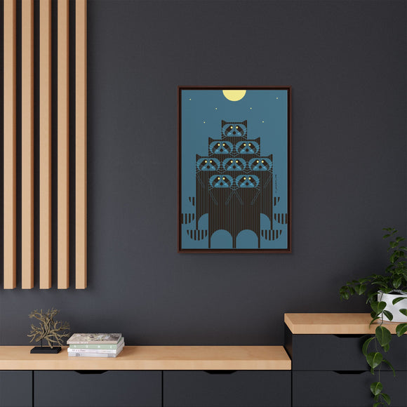 Racpack Charley Harper Framed Giclee Print on Stretched Canvas