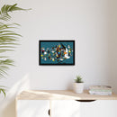 Charley Harper Mystery Of The Missing Migrants Framed Giclee On Canvas Wall  Art-49